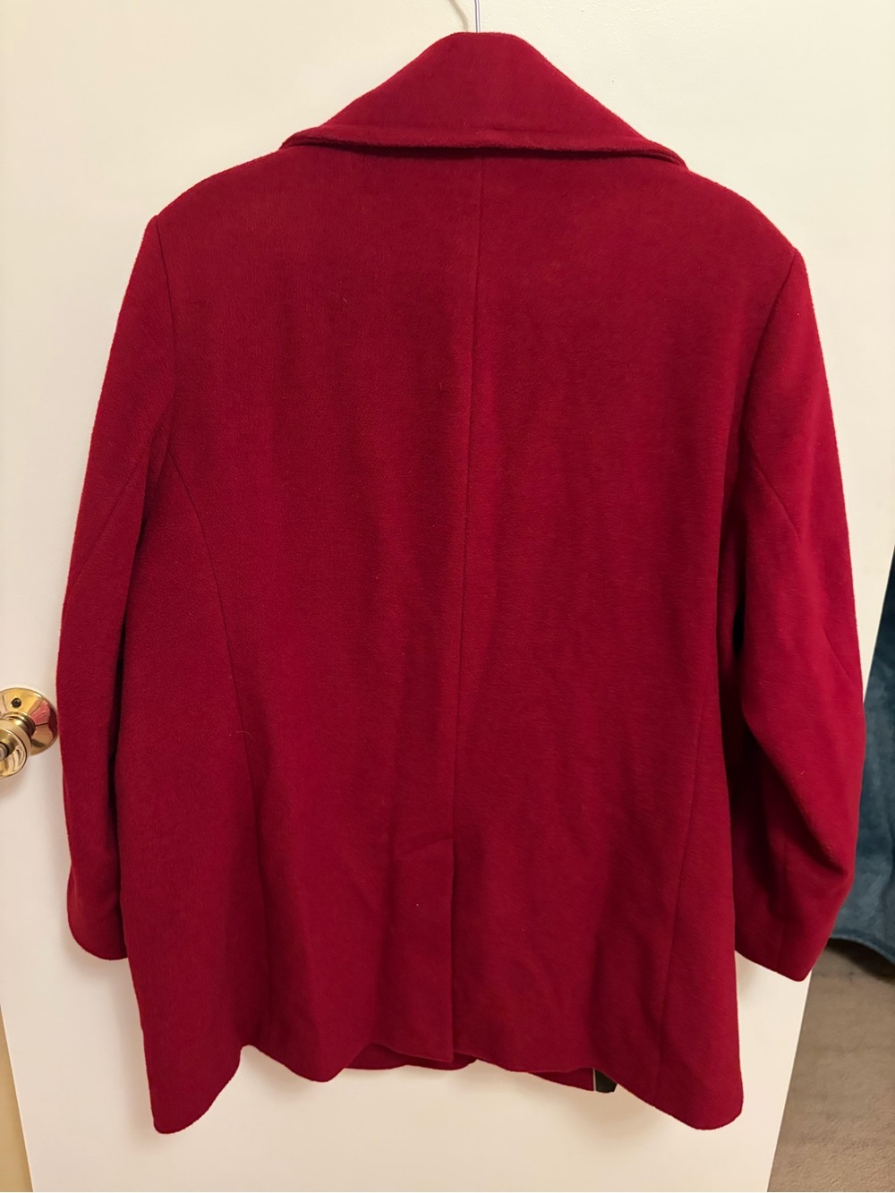 Calvin Klein Red Wool Peacoat - Picture 2 of 9